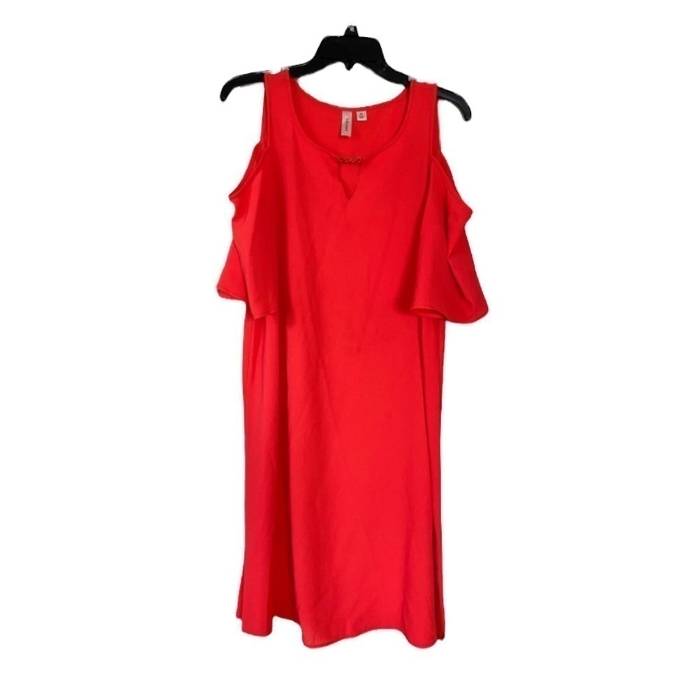 Tacera Watermelon Size Medium Cold Shoulder Dress